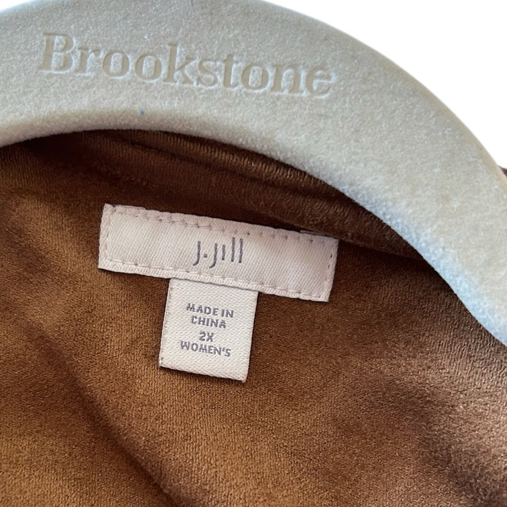 Like New J. Jill Faux Brown Suede Blazer, 2X - Picture 7 of 10